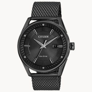 Citizen BM6988-57E Eco-Drive Weekender Quartz Mens Watch, Stainless Steel, Black